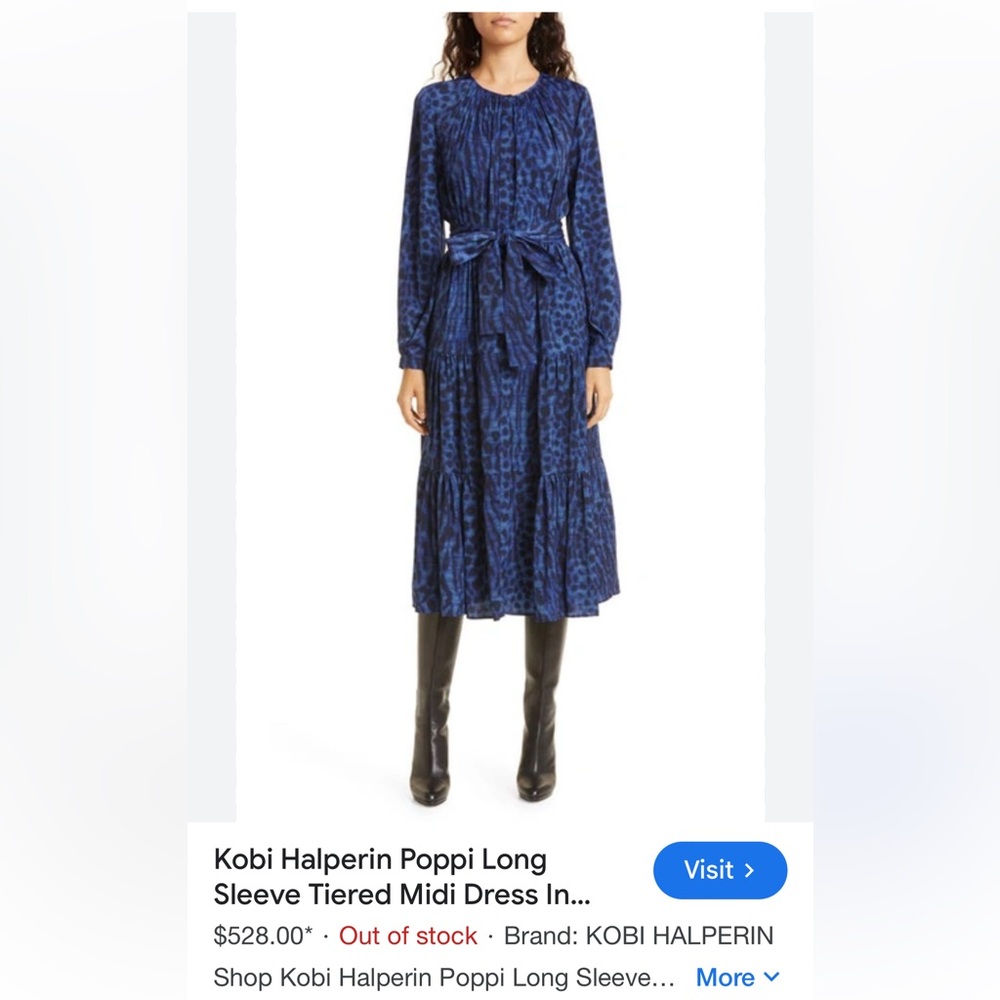 Kobi Halperin Poppi Long Sleeve Midi Dress